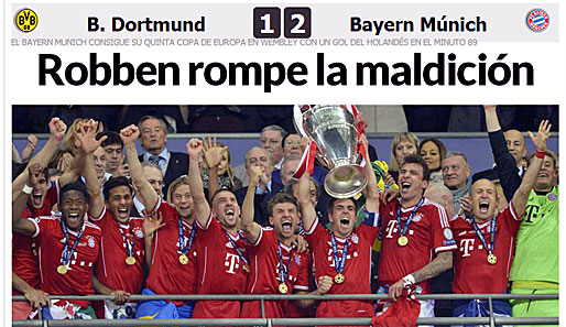 Die "Marca" spricht nach dem Finalerfolg der Bayern sogar von einem gebrochenen Fluch