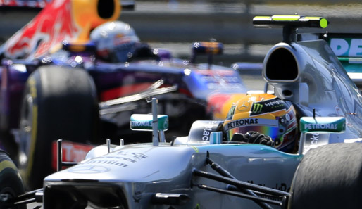 Weltmeister Sebastian Vettel konnte nur in den ersten Runden mit Lewis Hamilton mithalten. Dann riss der Kontakt ab