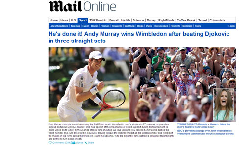 Die "Daily Mail" freut sich mit: "Er hat es geschafft!"