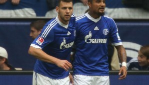 Die Männer des Spiels: Adam Szalai (mit Doppelpack) und Kevin-Prince Boateng sorgten mit ihren Treffern für den verdienten Schalker Heimsieg. Außerdem traf der eingewechselte Meyer