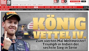 Die "Bild" macht Seb zum König - Vettel der Vierte!