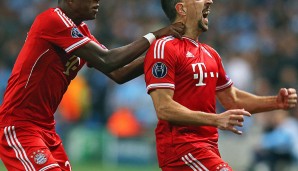 Franck Ribery (r.) schoss die Münchner in Führung - unter fleißiger Mithilfe von City-Keeper Joe Hart