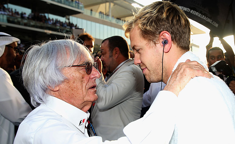 Sebastian Vettel führte kurz vor dem Rennen noch ein Gespräch mit Formel-1-Boss Bernie Ecclestone