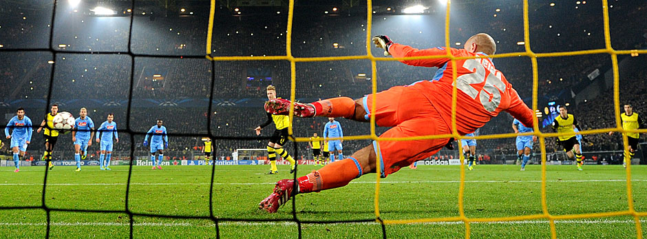 Marco Reus brachte den BVB auf die Siegerstraße. In der 10. Minute verwandelte der Nationalspieler einen Foulelfmeter
