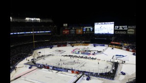 Impressive! Die Organisatoren ließen sich nicht lumpen und verwandelten das Yankee Stadium in eine Eislandschaft