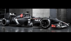Die Nase des neuen Sauber erinnert zwar an McLaren und Williams, die Halterung des Frontflügels unterscheidet sich allerdings deutlich