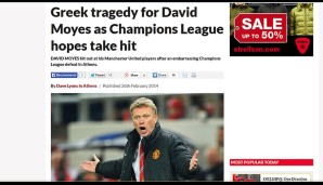 Die Weltpresse geht nicht zimperlich mit Manchester United um: Der "Daily Star" bemüht die "griechische Tragödie"