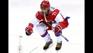 Im Eishockey-Viertelfinale trafen die Russen auf Finnland. Ilya Kovalchuk ließ die Sbornaja früh jubeln...