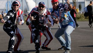Coole Typen? US-Fans vor dem Match gegen Russland