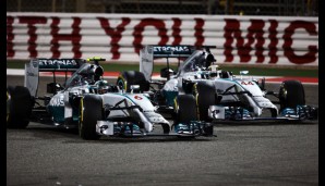 Mehrmals überholte der Deutsche im Mercedes-Duell Teamkollege Hamilton, der Engländer konterte jedes Mal