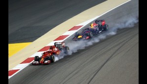 Kimi Räikkönen hatte gegen die Red Bull ähnliche Probleme und konnte sich gegen Ricciardo und Vettel nicht bis zum Ende wehren