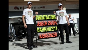 Jenson Button feierte das Jubiläum seines 250. GP - wie Kevin Magnussen kam er wegen technischer Probleme nicht ins Ziel