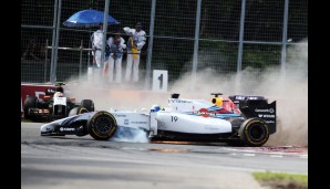 Der Brasilianer rauschte nach einem Crash mit Perez vor Turn 1 nur haarscharf am Red Bull vorbei