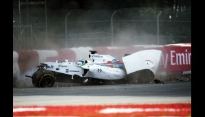 Der Einschlag von Felipe Massa war heftig. Glücklicherweise blieb der Williams-Pilot unverletzt