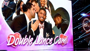 Die ESPY-Verleihung 2014: Lance Stephenson wird von Rapper Drake auf den Arm genommen
