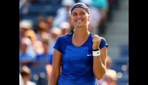 Ein Lächeln wie in Stein gemeißelt. Nach ihrem Wimbledon-Sieg feierte Petra Kvitova auch einen äußerst erfolgreichen Start in die US Open