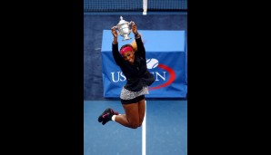 Tag 14: Da springt sie, die Serena. Bei US-Open-Titel Nummer 6 auch durchaus verständlich