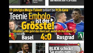 Der "Blick" feiert Basels Talent ab