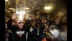 Lass die Sau raus, Bruce! Für die Giants und Manager Bochy war es der dritte World-Series-Triumph in den letzten fünf Jahren