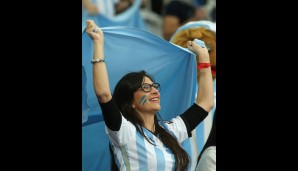 Die Fans des argentinischenTeams feuerten ihre Mannschaft lautstark an...