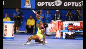 Im Match präsentierte sich Serena stark und zeigte sogar eine Breakdance-Einlage - sie war wohl ausgerutscht