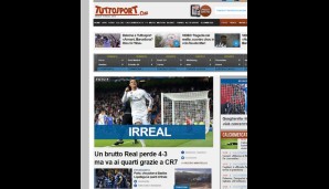 Die "tuttosport" holte ein Wortspiel hervor: "Irreal - ein schlechtes Real verliert 3:4, kommt aber dank Ronaldo weiter"