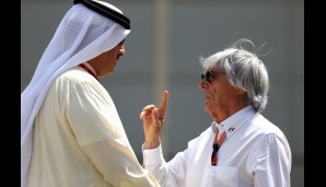 Bernie Ecclestone gab Mohammed Bin Isa Al Khalifa einige Ratschläge. Der Scheich berät Bahrains Kronprinz in wirtschaftlichen und politischen Fragen
