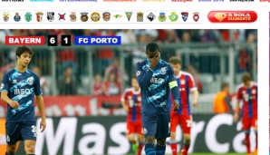 Portugal weint. "Der blau-weiße Traum endet in einer schweren Niederlage in München", titelt " A Bola".