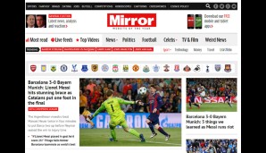 Atemberaubend war der Doppelpack von Leo Messi für den "Mirror" - wer will ihnen da widersprechen...
