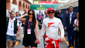 Kimi Räikkönen und seine Minttu ließen den Nachwuchs dagegen daheim