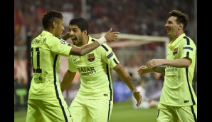 RANG 4: Das Traum-Trio Messi-Neymar-Suarez lässt sich mit durchschnittlich 7,3 Millionen Euro entlohnen