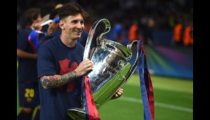 Lionel Messi ist mit 73,8 Millionen Dollar zwar nicht die Nummer Eins unter den Fußballern, angesichts seines jüngsten Triple-Triumphs dürfte er in der Geldrangliste aber auch mit dem vierten Platz zufrieden sein