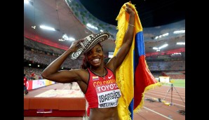 Caterine Ibargüen aus Kolumbien sichert sich Gold im Dreisprung