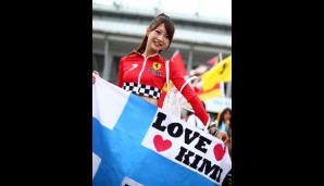 JAPAN-GP: Die Sympathien vor dem Rennen waren gemischt. Bei dieser Dame sind sie auf jeden Fall deutlich ersichtlich