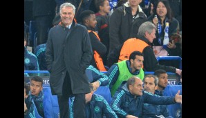 CHELSEA - KIEV: Jose Mourinho hatte mal wieder einen Grund zu lachen