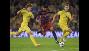 BARCELONA - BORISOV: Neymar führte Barca fast im Alleingang zum Sieg. Er erzielte zwei Treffer und bereitete den dritten vor