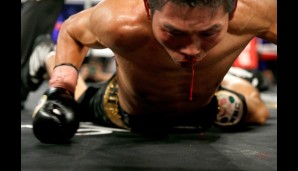 Dass beim Boxen auch zugehauen wird, musste Superfedergewichtler Takashi Miura im Duell mit Francisco Vargas erfahren