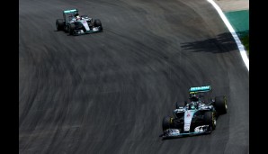Lewis Hamilton kam zwar mehrmals an Nico Rosberg ran, trotz DRS fand er aber nie die Möglichkeit zu einem Überholversuch