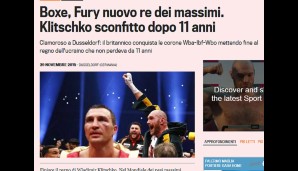 ITALIEN: Die "Gazzetta dello Sport" feiert den neuen König des Boxens
