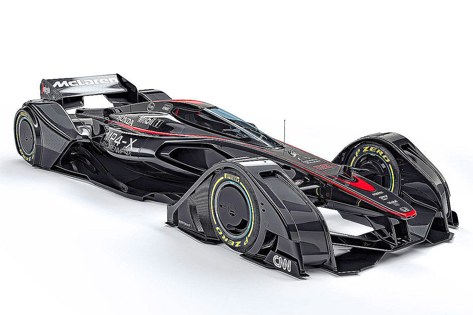 Krasses Gefährt, Digga! Aber nein, das ist nicht das Batmobil. Das ist McLarens Vision vom Formel-1-Auto der Zukunft!
