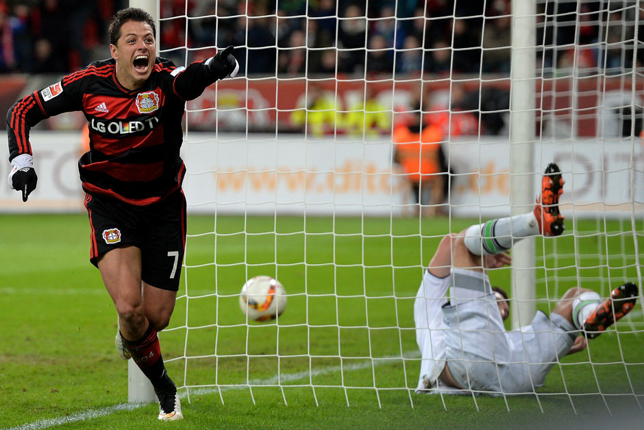 Und noch so ein Durchstarter: Javier Hernandez alias Chicharito kam von ManUnited zu Bayer Leverkusen und schoss auf Anhieb Tore am Fließband