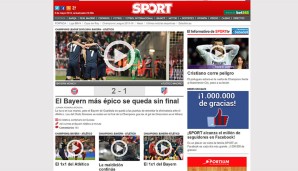 Auch bei der spanischen 'Sport' dominiert natürlich das Semifinale die Berichterstattung - besonders das epische Ende wird hier thematisiert
