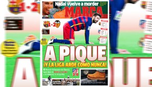 Barca taumelt nach dem Clasico durch die Liga. Wir werfen deshalb einen Blick auf die Cover der großen Zeitungen in Spanien. Die Marca weiß, dass die Liga "brennt" wie lange nicht