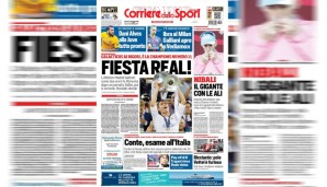 Auch in den italienischen Medien dominiert das CL-Finale. Der Corriere dello Sport spricht multilingual von einer "Fiesta Real"...das muss wohl nicht übersetzt werden