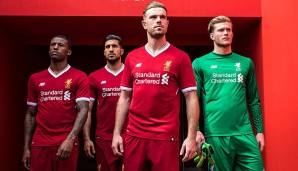 Der FC Liverpool feiert sein 125-jährige Bestehen und hat das neue Heimtrikot zur Saison 2017/18 präsentiert. Jordan Henderson und Emre Can scheint das gut zu gefallen