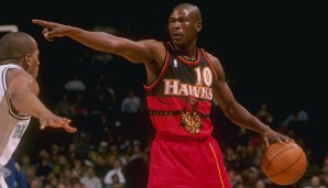 Platz 11: Atlanta Hawks vs. Dallas (1996) - 19 Dreier (27 Versuche)