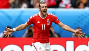 ... Torschütze Gareth Bale dreht jubelnd ab