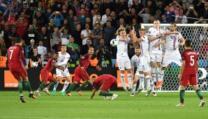 Cristiano Ronaldo hatte zum Schluss noch zwei Freistoßchancen zum Sieg - doch der Superstar setzte beide wie gewohnt in die Mauer
