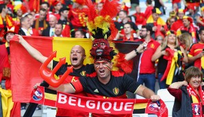 Auch die Fans der Belgier sind nun obenauf