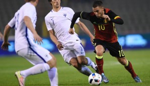 Nach dem Ausfall von Vincent Kompany vertritt Eden Hazard (FC Chelsea, 25) die belgische Mannschaft